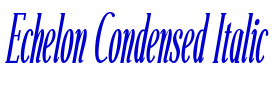 Echelon Condensed Italic fuente